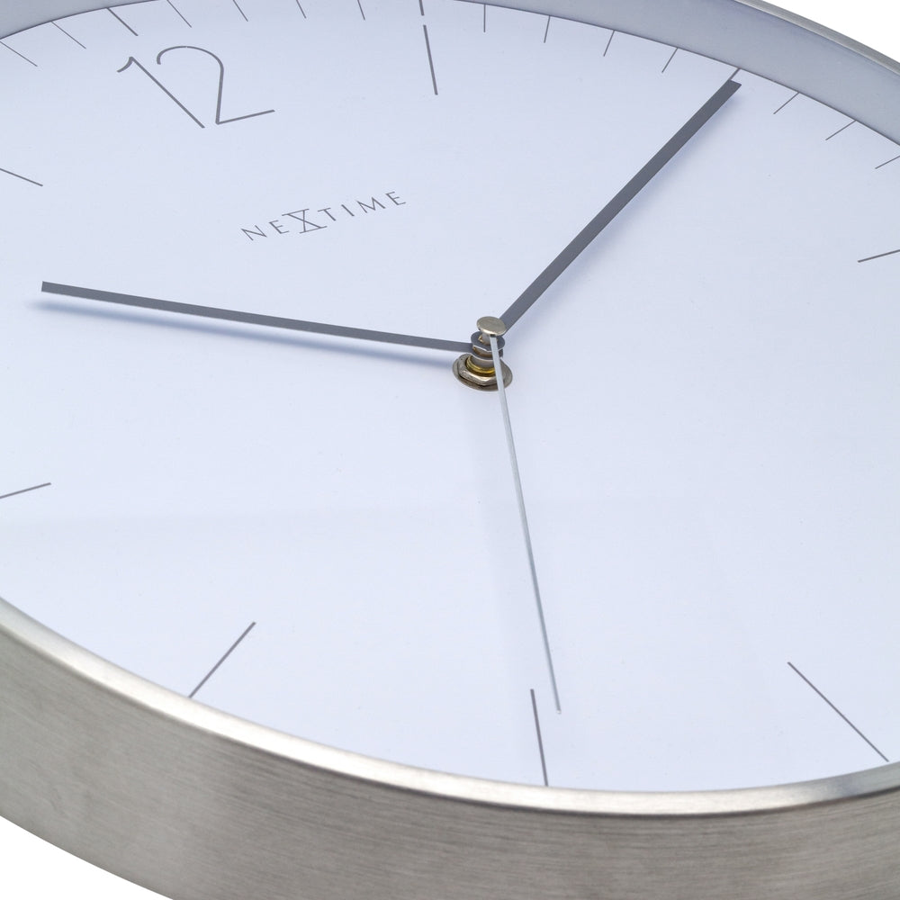 Essential Silver Wall Clock 34cm