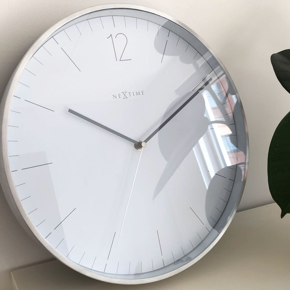 Essential Silver Wall Clock 34cm
