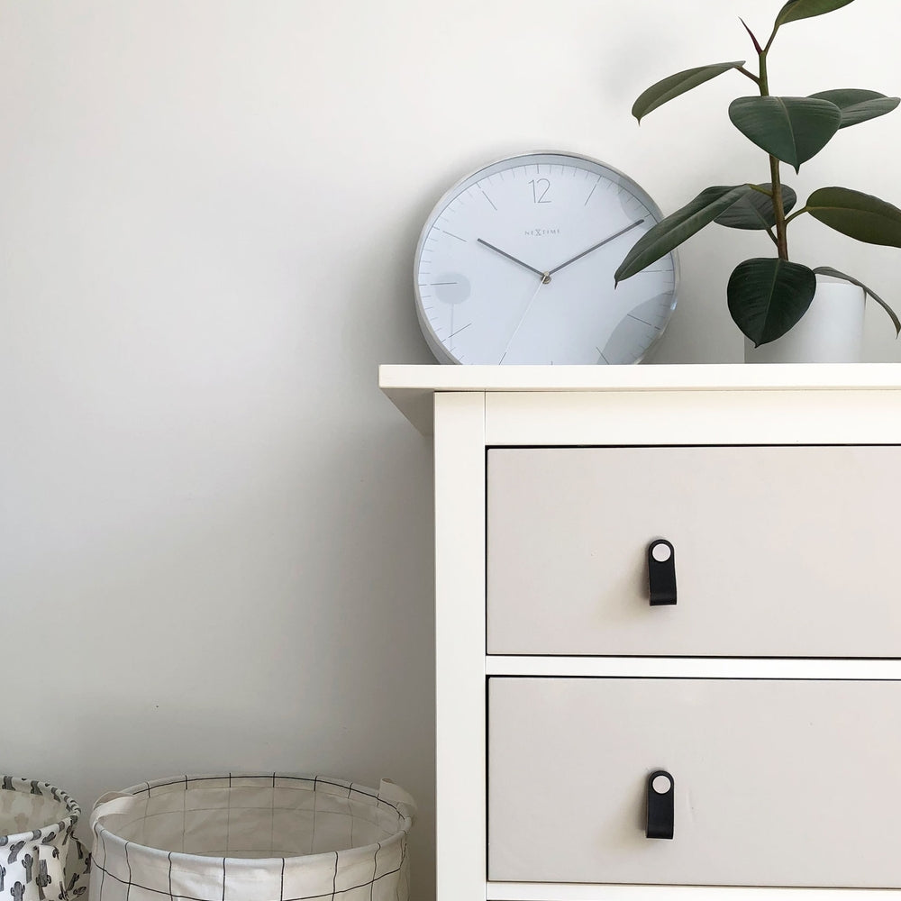 Essential Silver Wall Clock 34cm