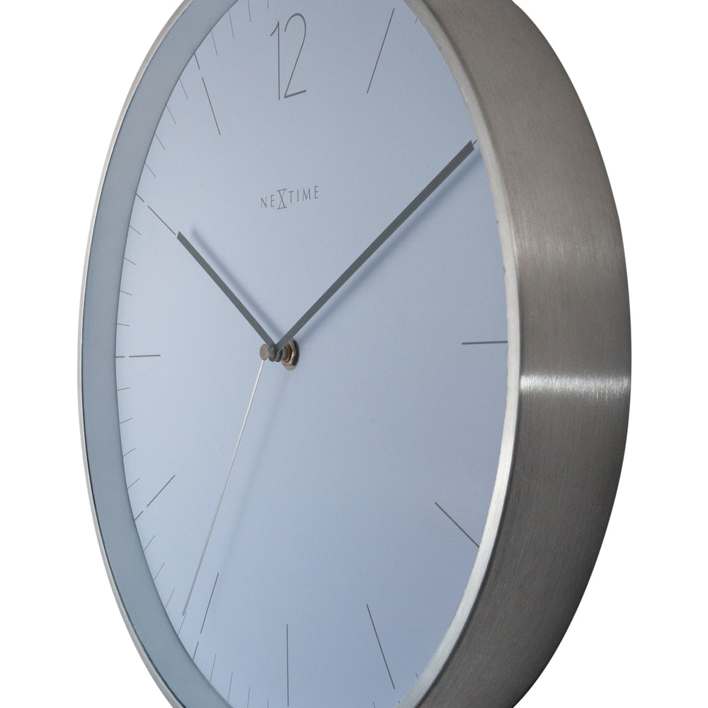 Essential Silver Wall Clock 34cm