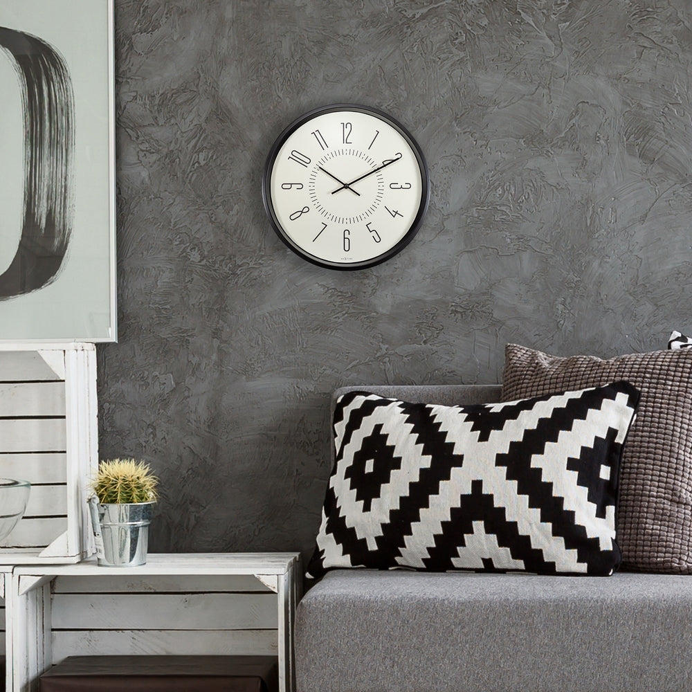 White Luminous Wall Clock 35cm
