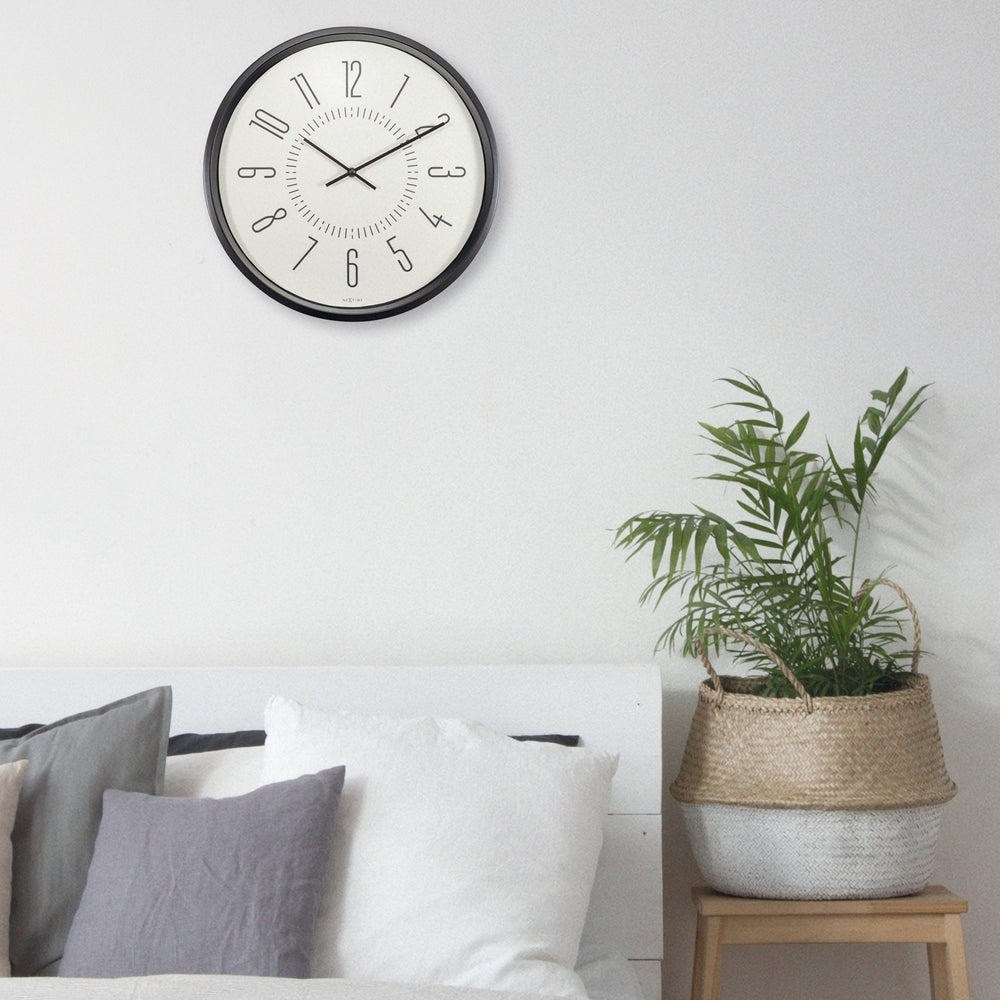 White Luminous Wall Clock 35cm