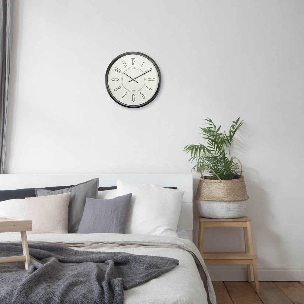White Luminous Wall Clock 35cm