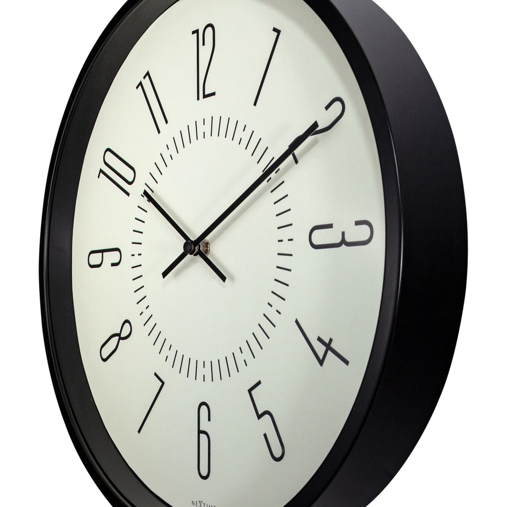 White Luminous Wall Clock 35cm