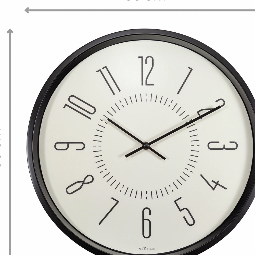 White Luminous Wall Clock 35cm
