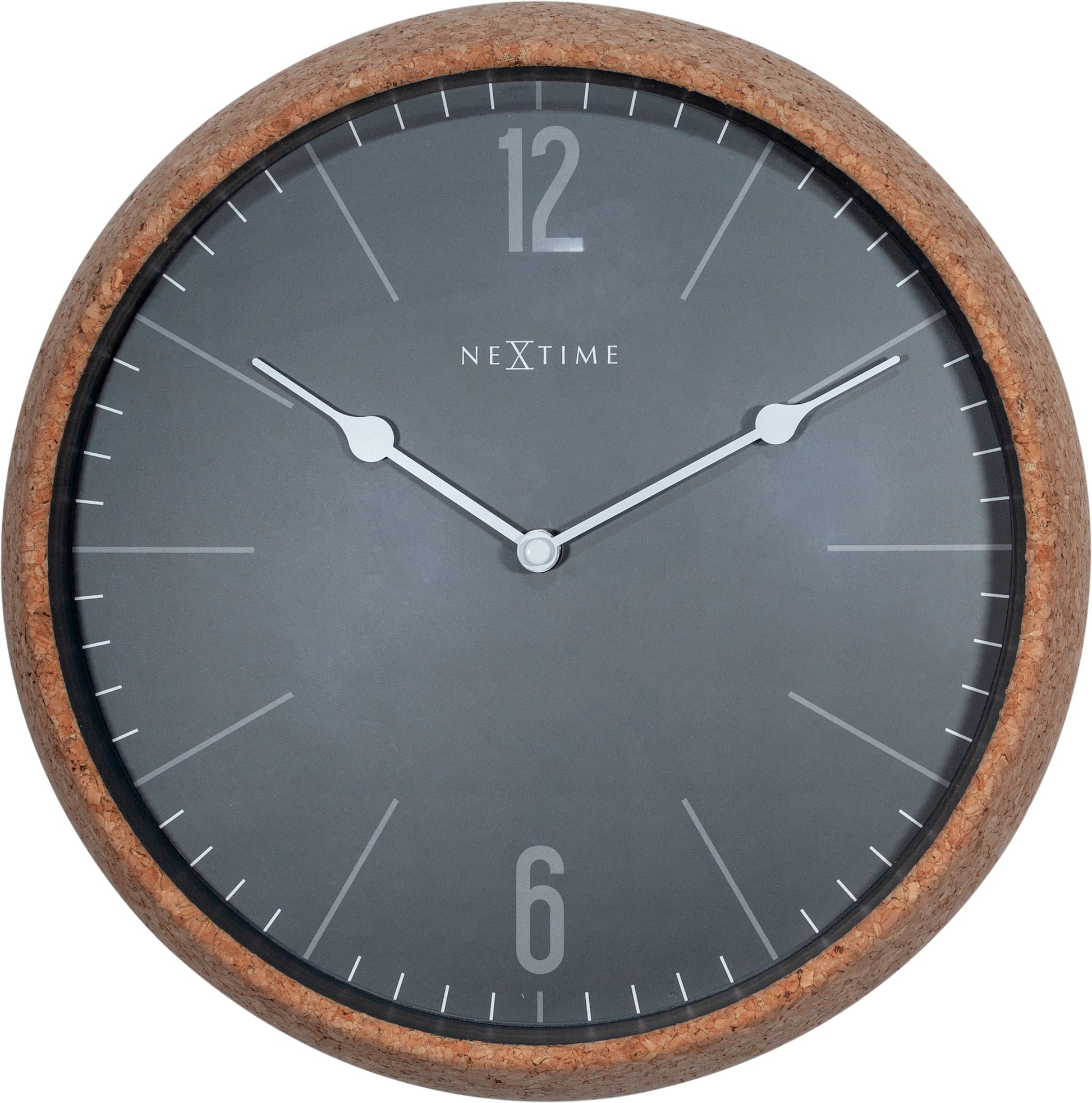 Grey Cork Wall Clock 30cm