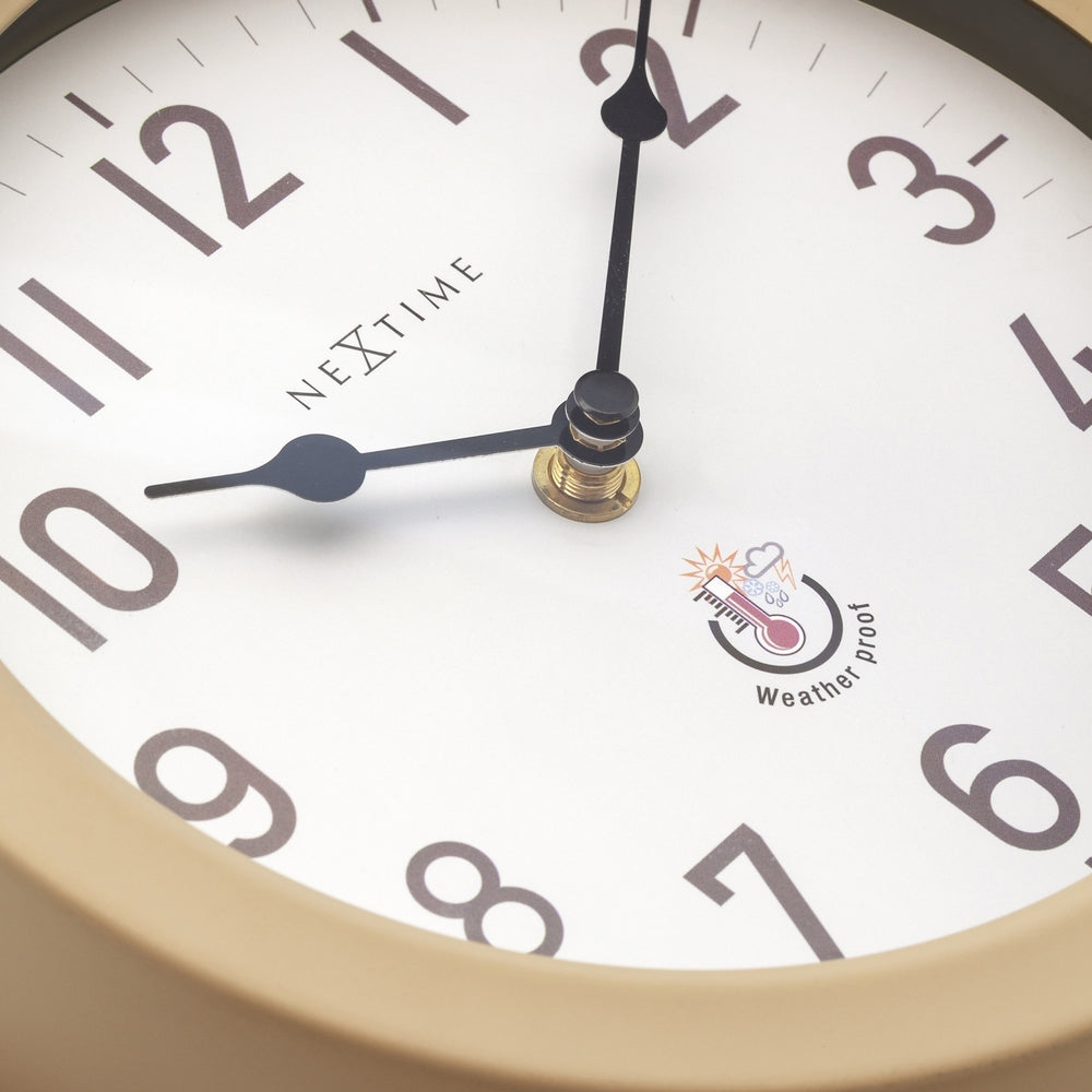 Brown Poppy Wall Clock 22cm