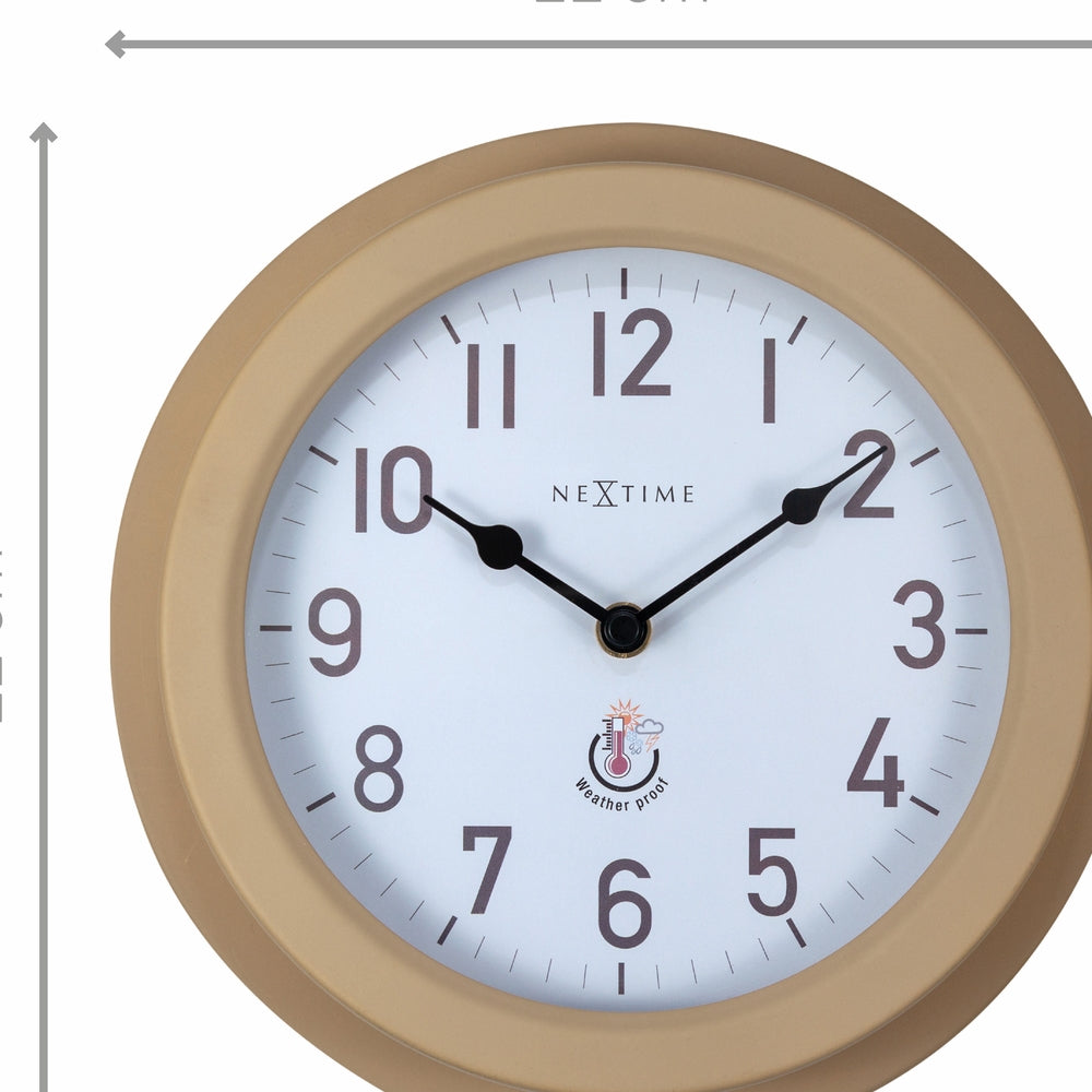 Brown Poppy Wall Clock 22cm