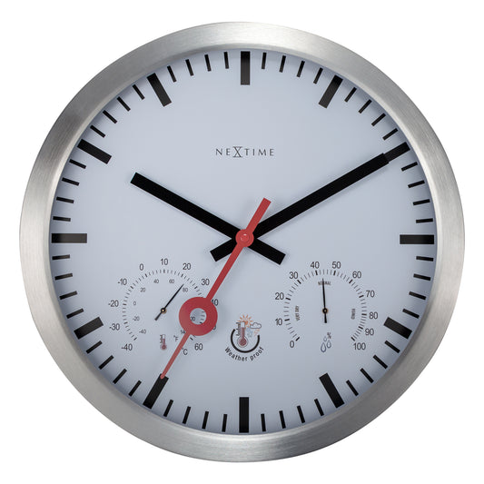 White Clematis Wall Clock 35cm