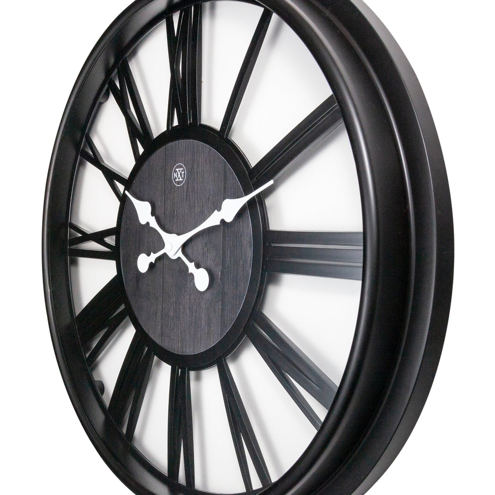 Black Quebec Wall Clock 51cm