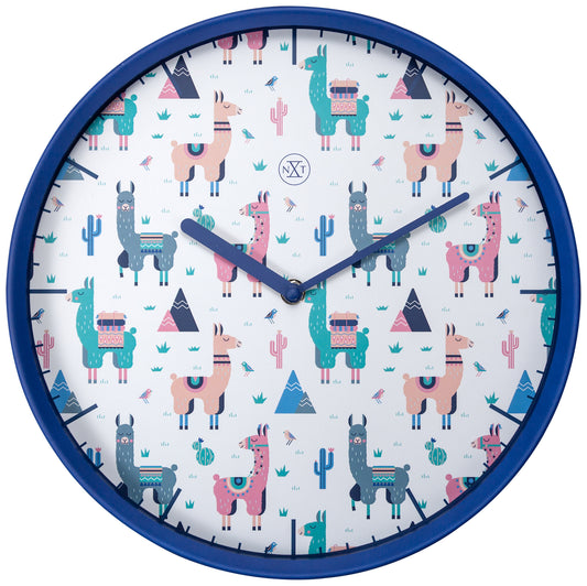 White Alpaca Wall Clock 30cm