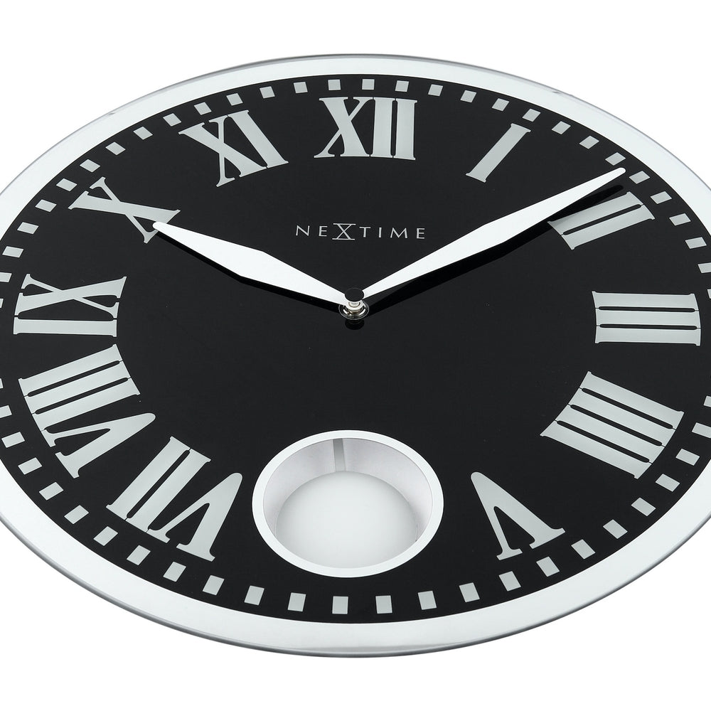 Black Romana Wall Clock 43cm