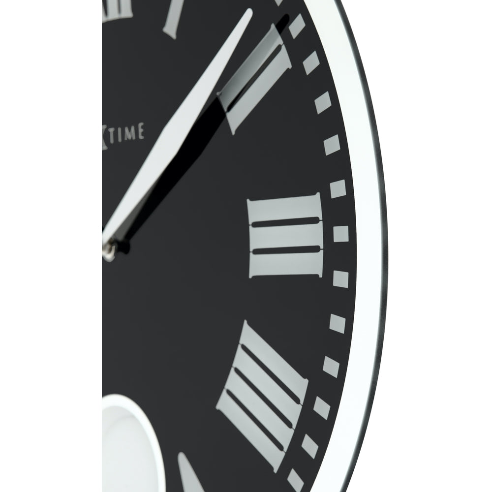 Black Romana Wall Clock 43cm