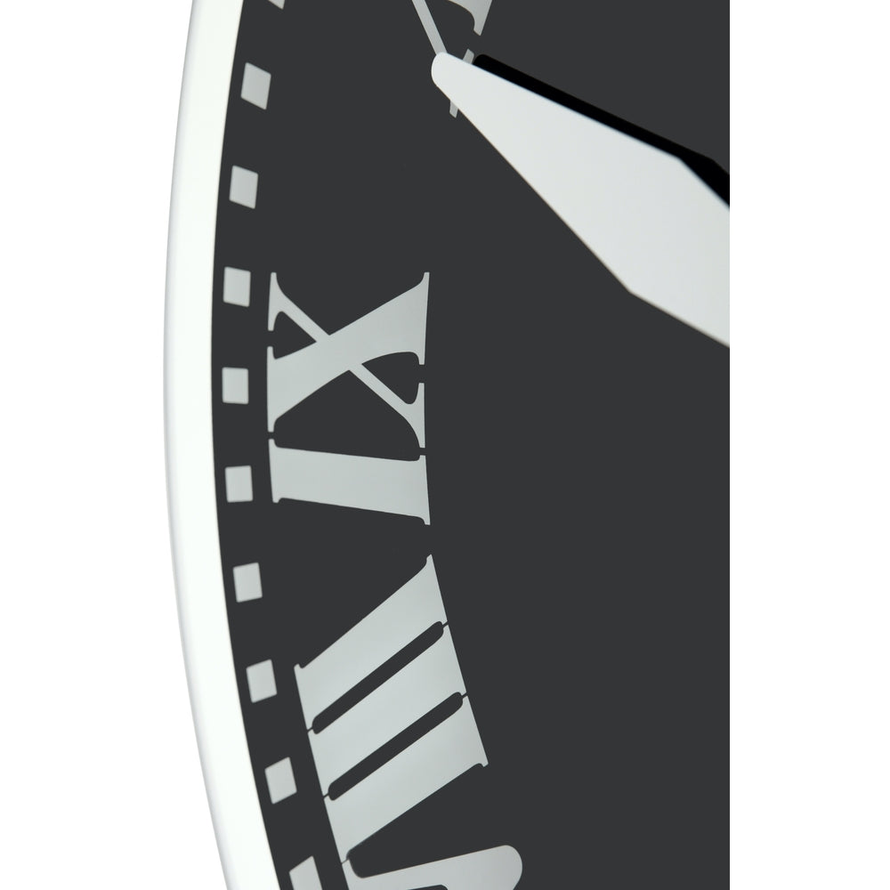 Black Romana Wall Clock 43cm