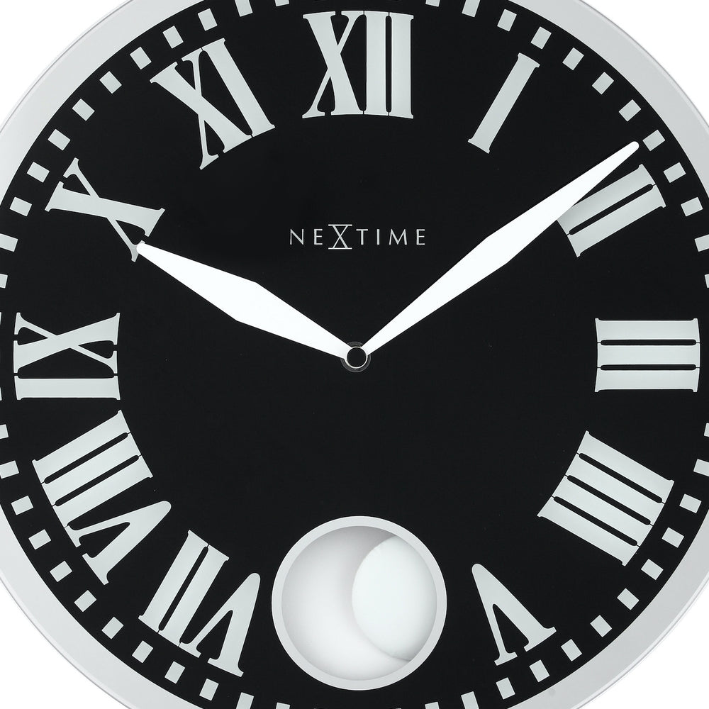 Black Romana Wall Clock 43cm