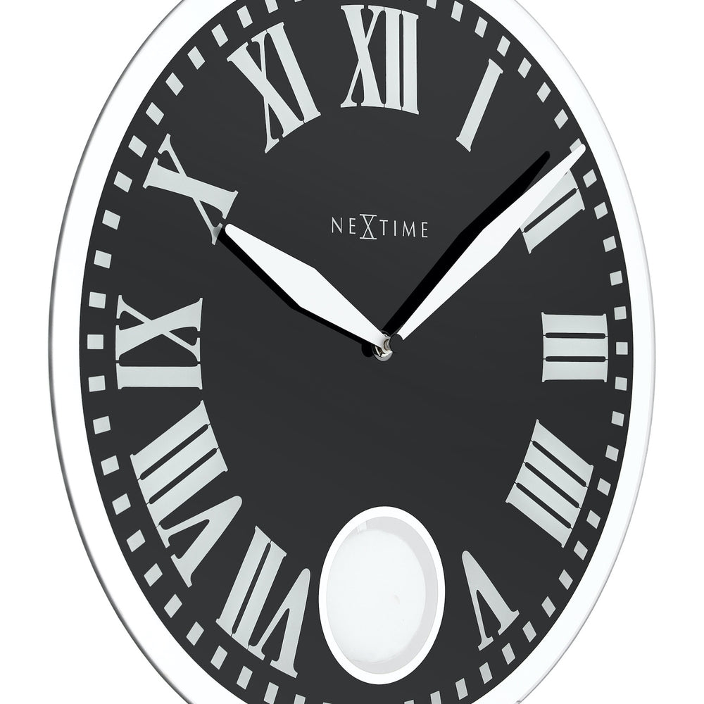 Black Romana Wall Clock 43cm