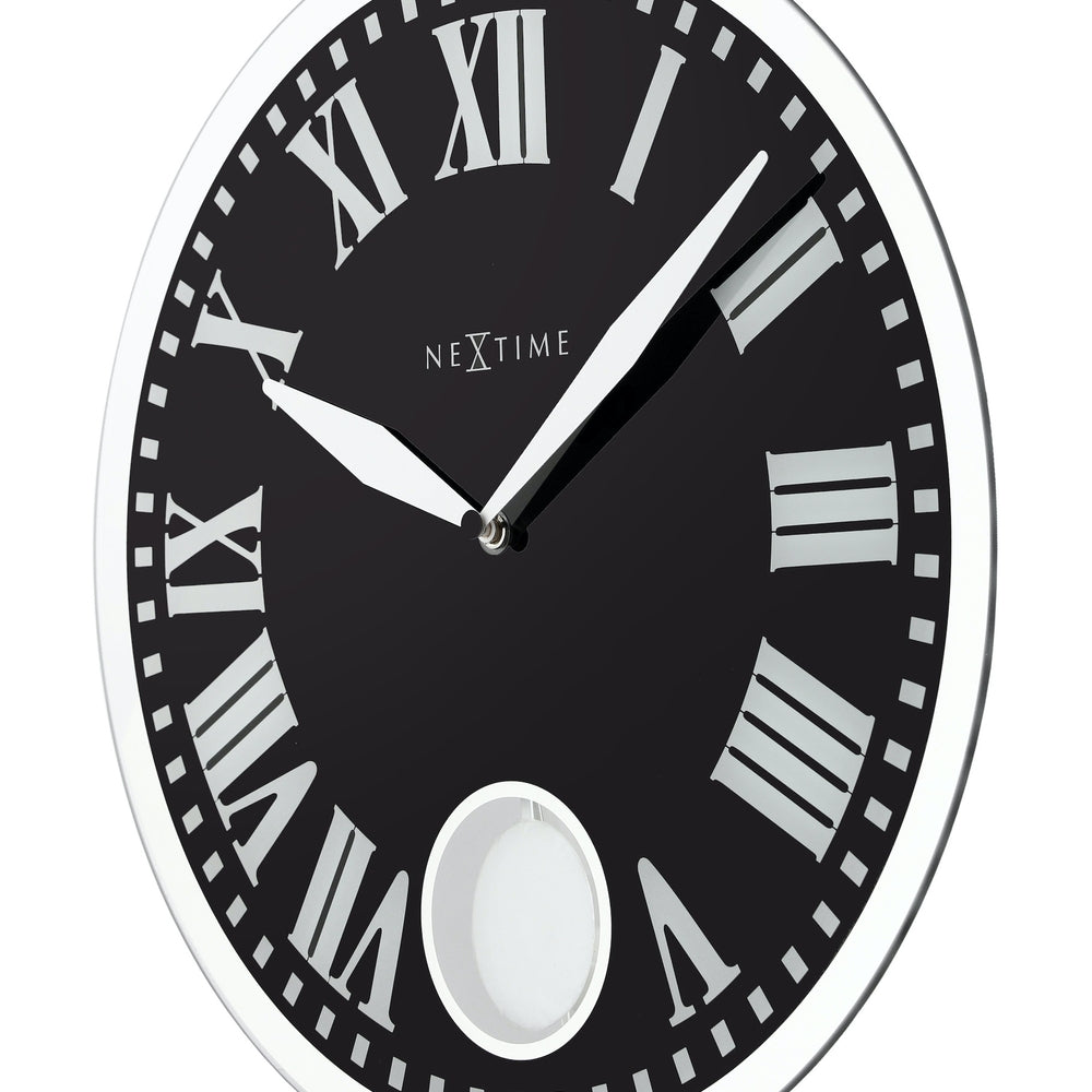 Black Romana Wall Clock 43cm