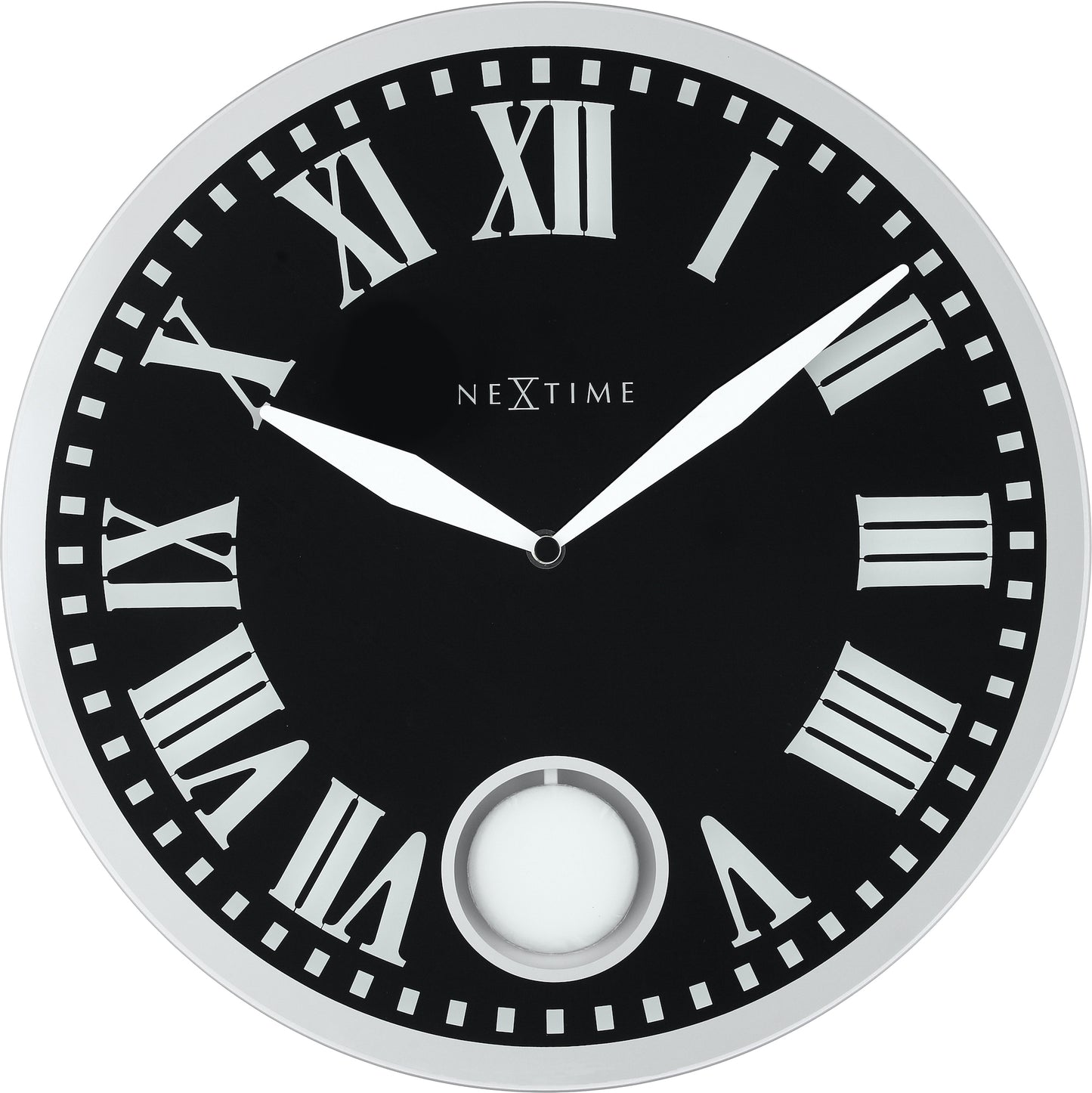 Black Romana Wall Clock 43cm
