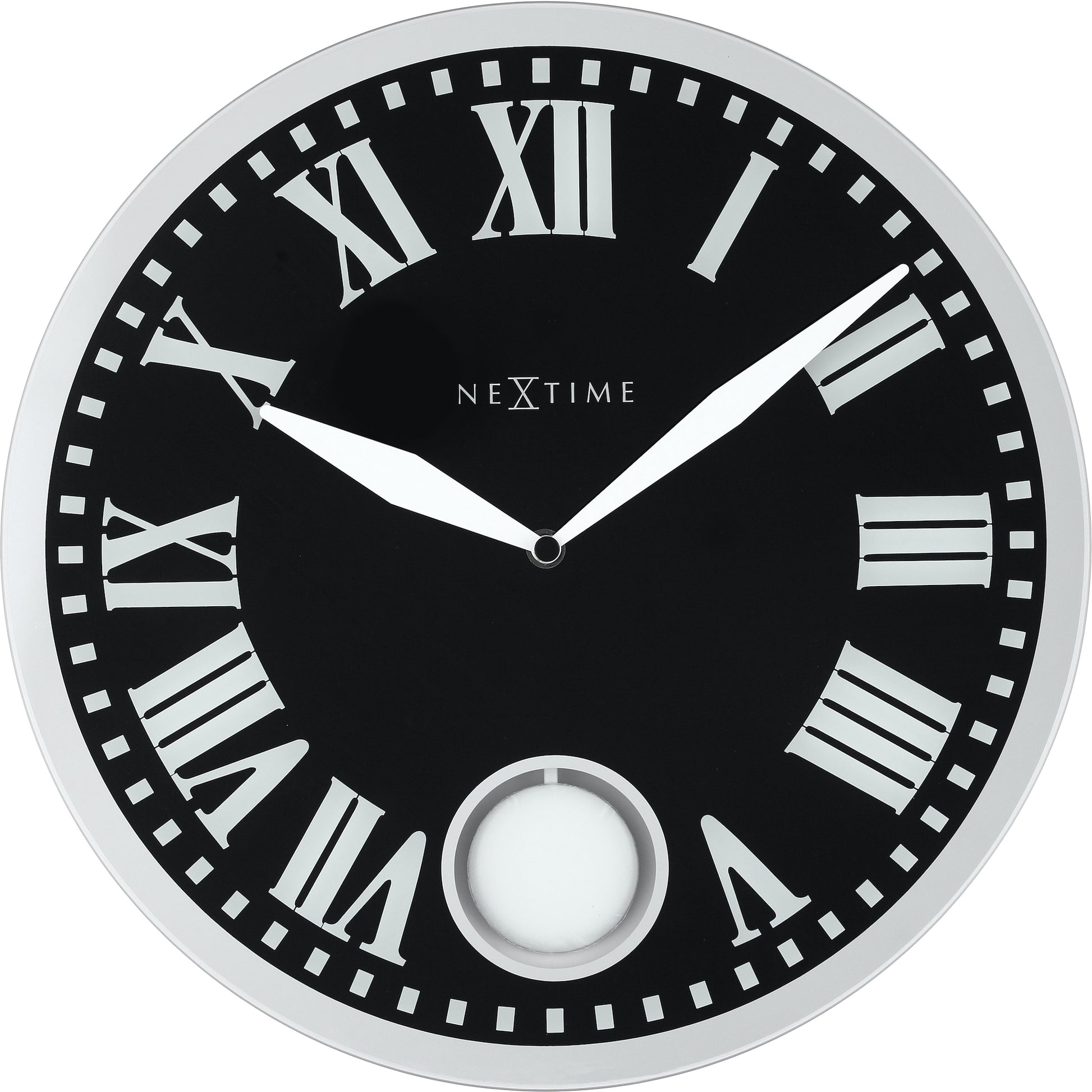 Black Romana Wall Clock 43cm