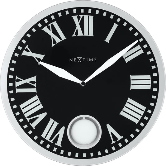 Black Romana Wall Clock 43cm