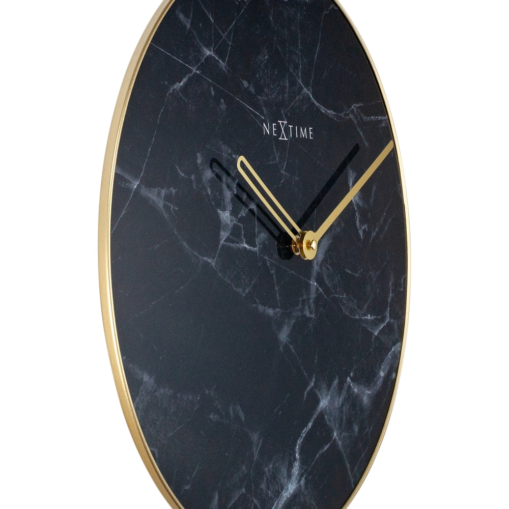 Black Marble Wall Clock 40cm