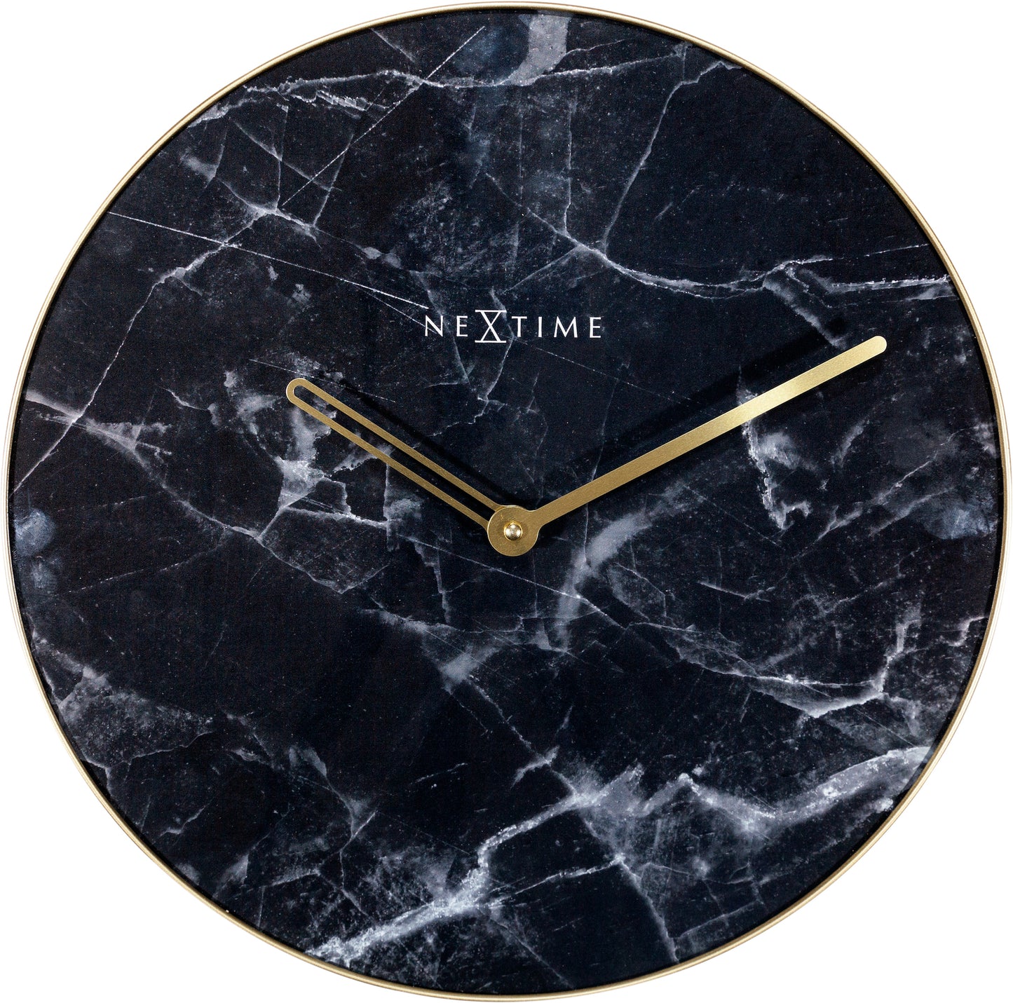 Black Marble Wall Clock 40cm