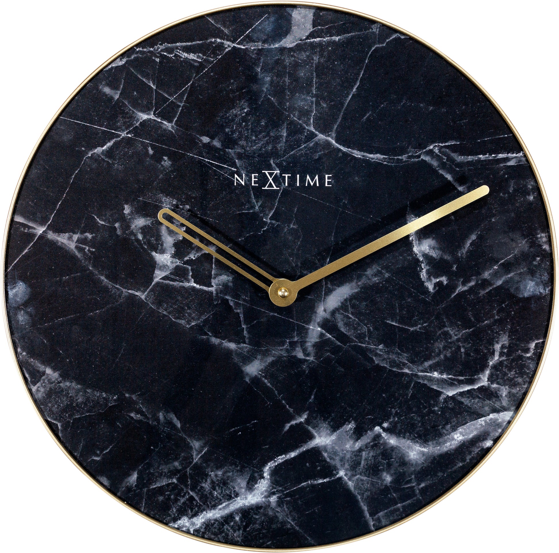 Black Marble Wall Clock 40cm