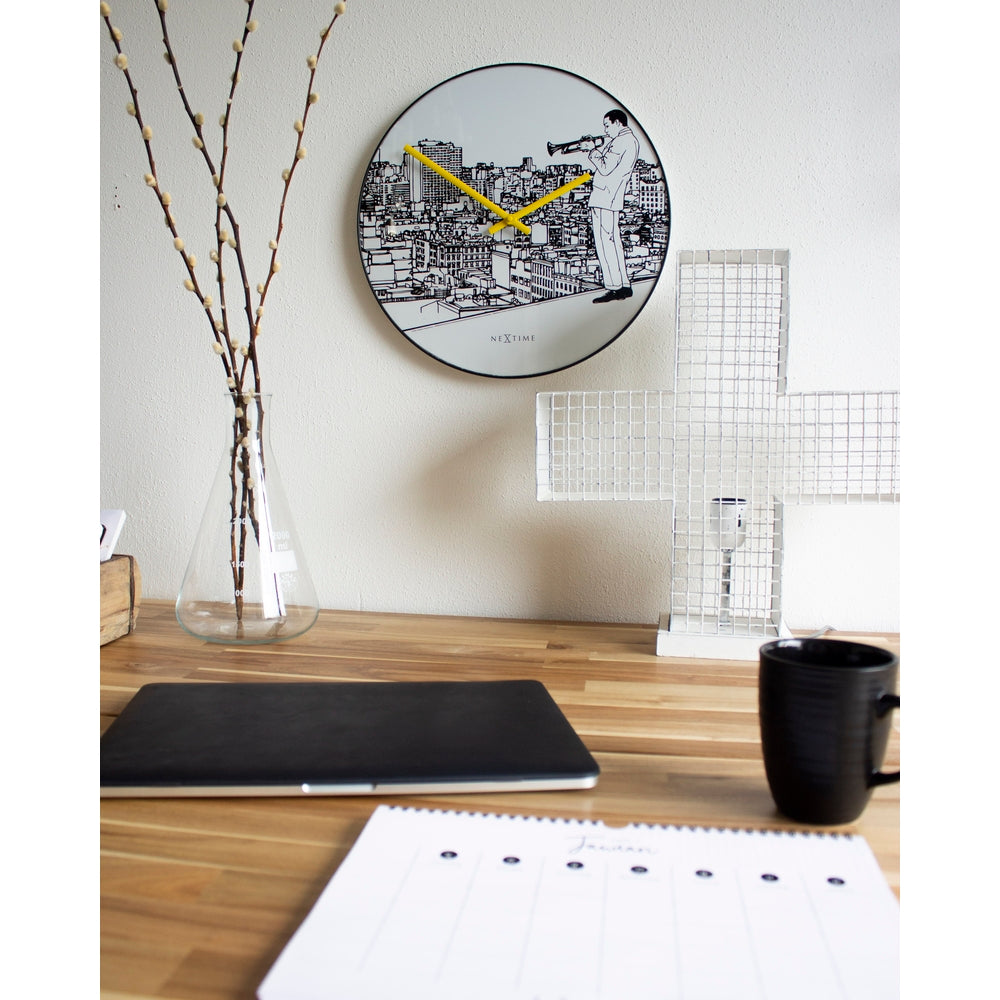 Trumpet City Wall Clock 40cm