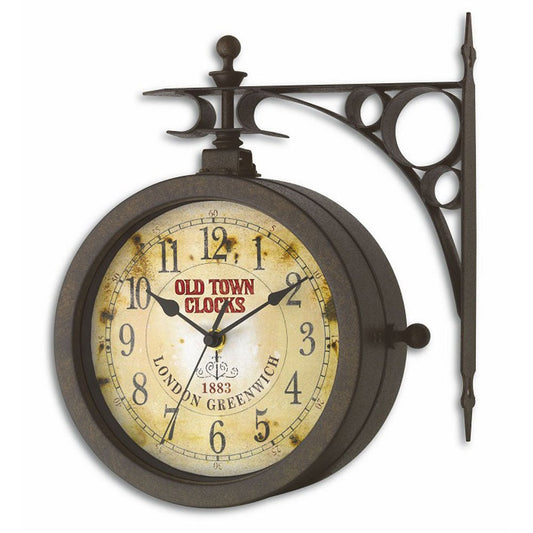 Nostalgia Thermometer & Outdoor Wall Clock 29.5cm - TickTockClocks