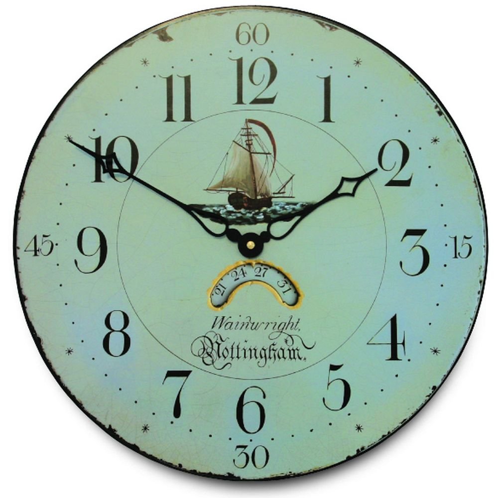 Nottingham Clockmaker With Decorative Dial Wall Clock 36cm - TickTockClocks