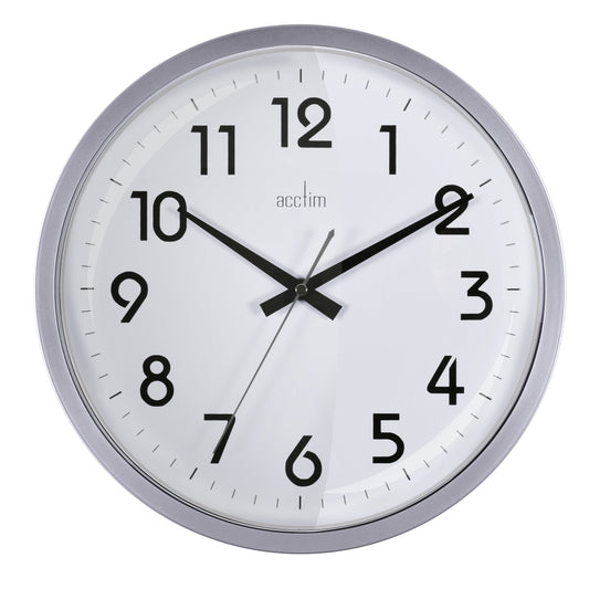 Orion Silent Sweeping White Wall Clock 32cm - TickTockClocks