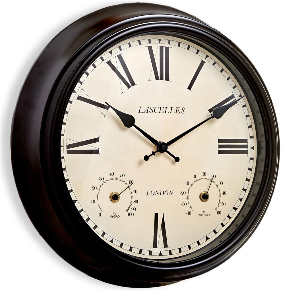 Outdoor Clock with Temp and Humidity display 36cm - TickTockClocks