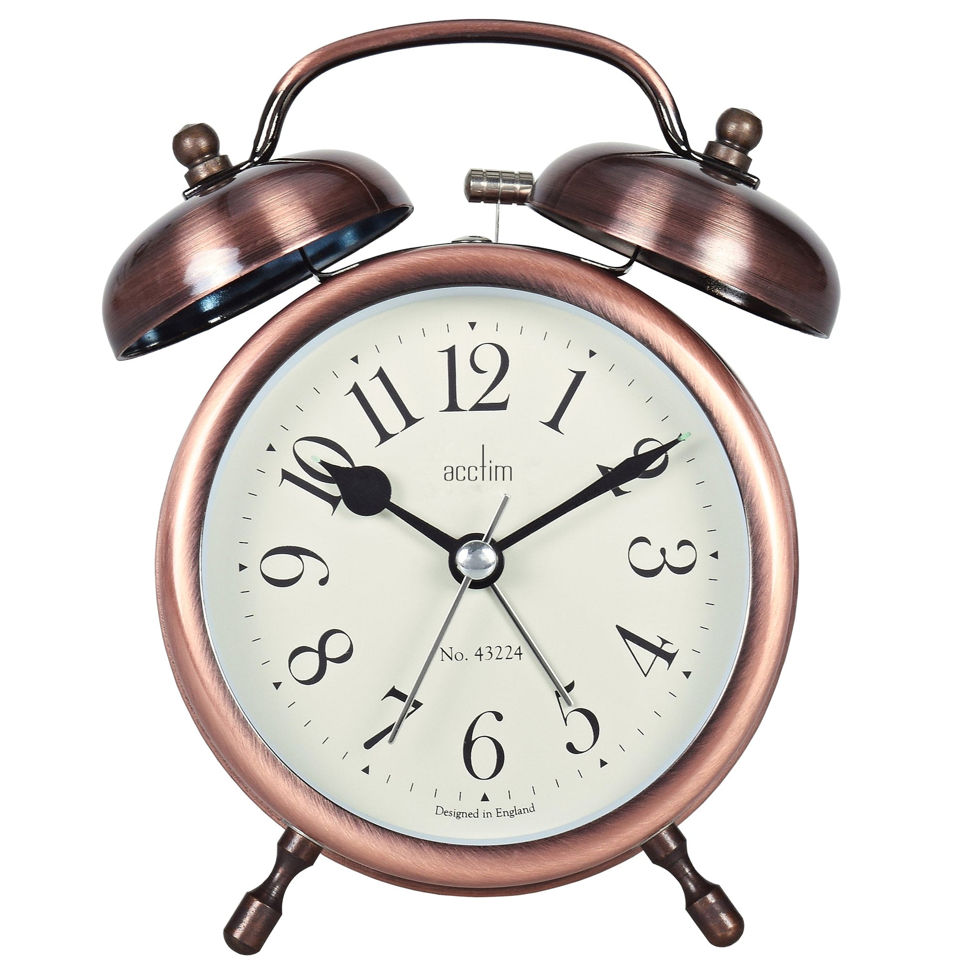 Pembridge Antique Bronze Twin Bell Alarm Clock 12.5cm - TickTockClocks