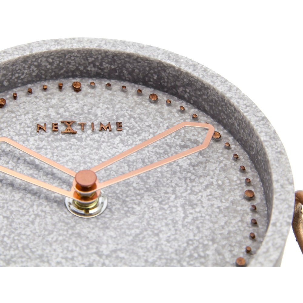 Polyresin Grey Mantel Clock 17cm - TickTockClocks