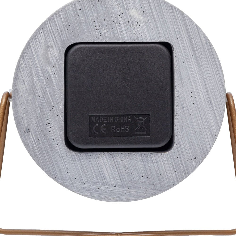Polyresin Grey Mantel Clock 17cm - TickTockClocks