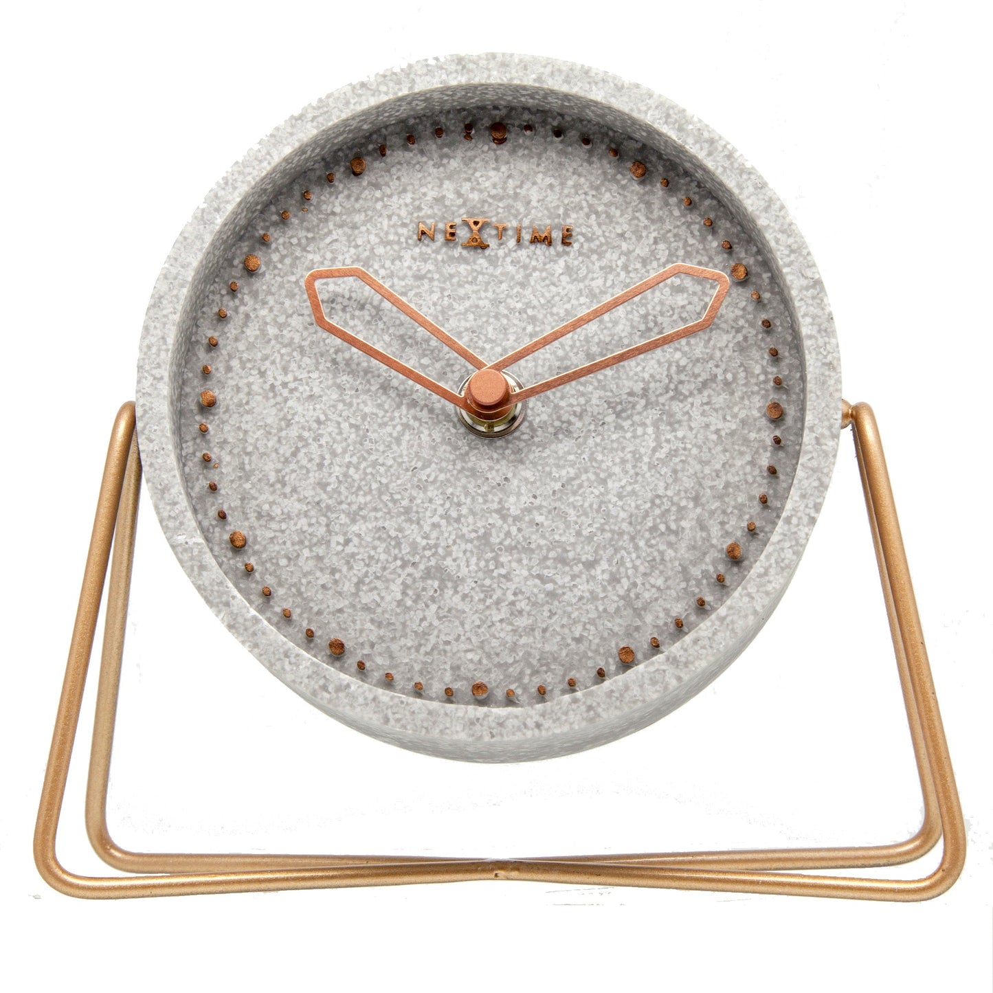 Polyresin Grey Mantel Clock 17cm - TickTockClocks