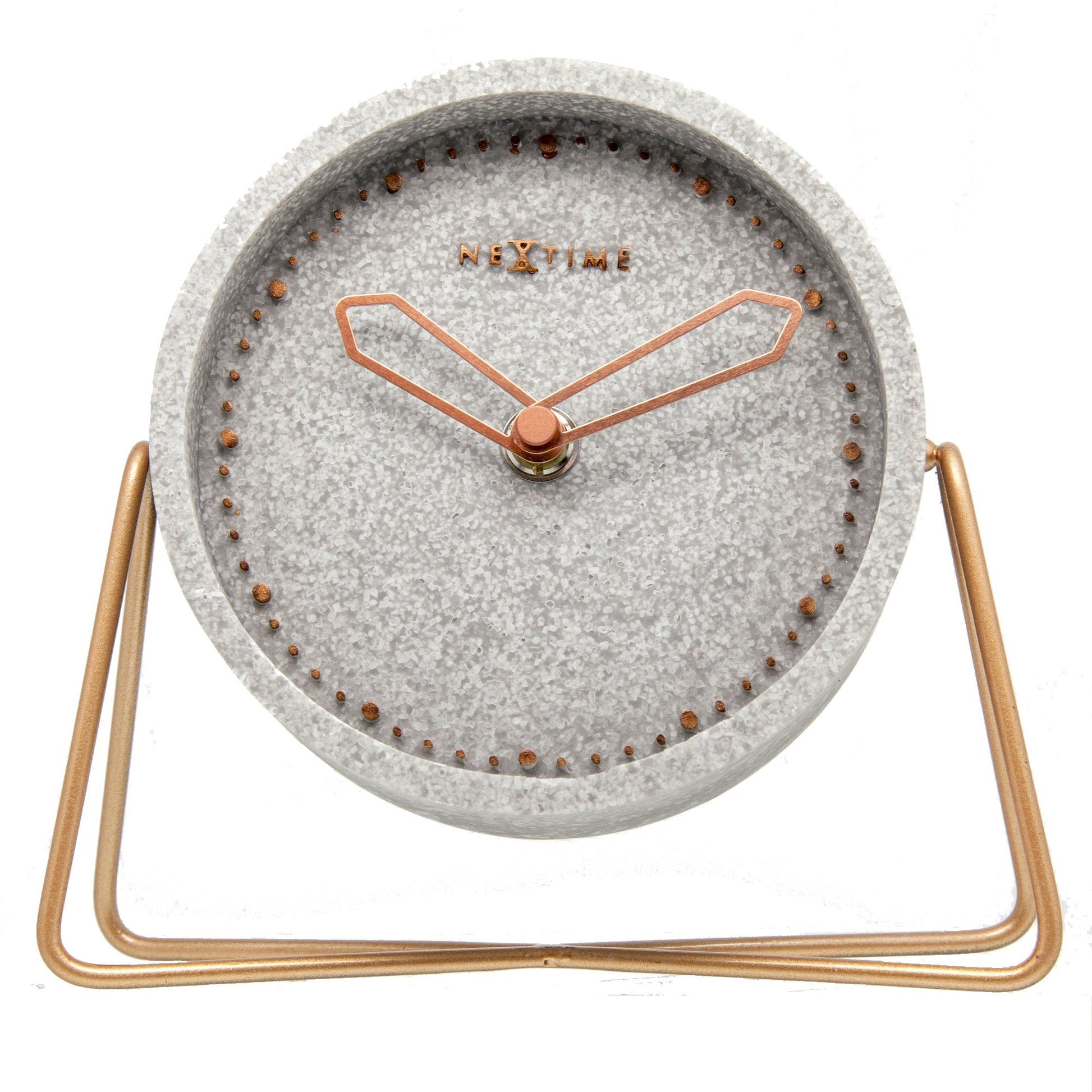 Polyresin Grey Mantel Clock 17cm - TickTockClocks
