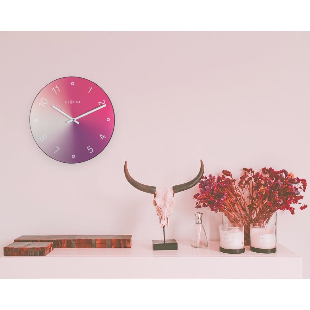 Red Gradient Wall Clock 40cm - TickTockClocks