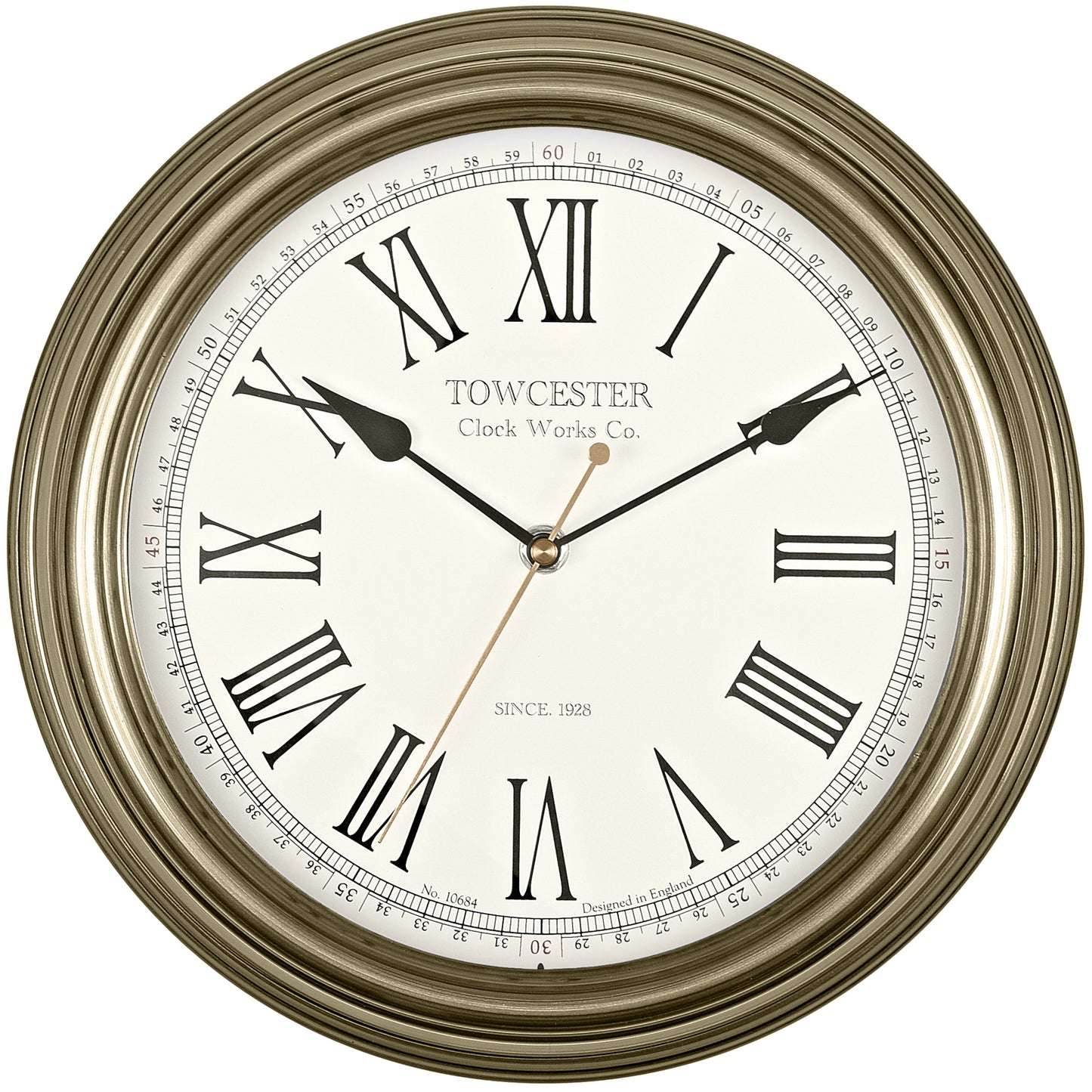 Redbourn Gold Wall Clock 30cm - TickTockClocks