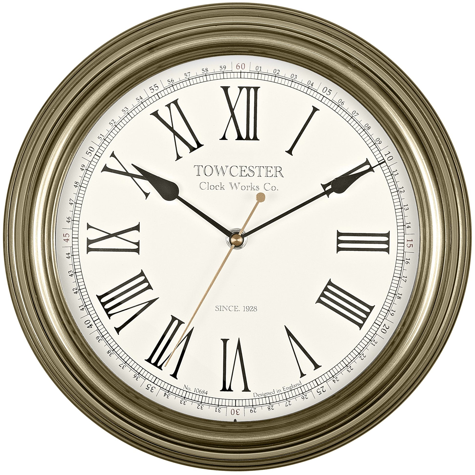 Redbourn Gold Wall Clock 30cm - TickTockClocks