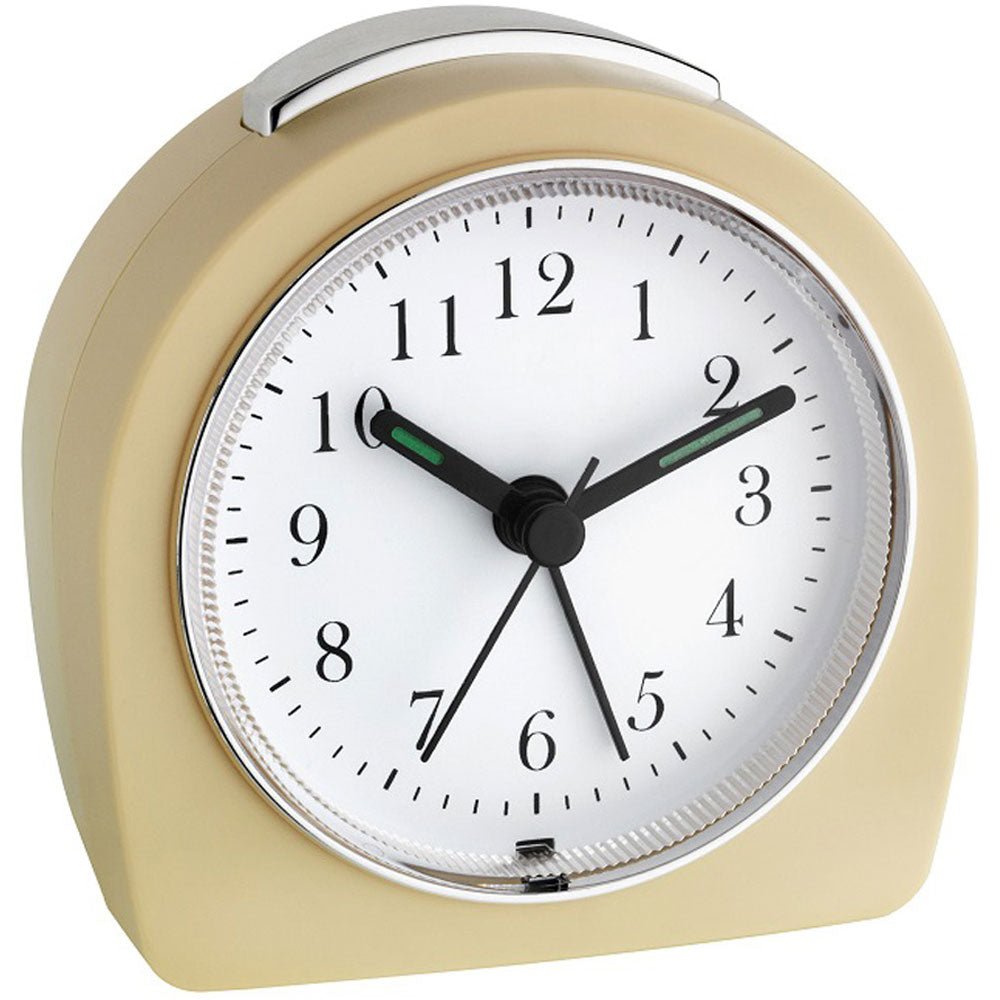 Retro Beige Sweeping Alarm Clock 9cm - TickTockClocks