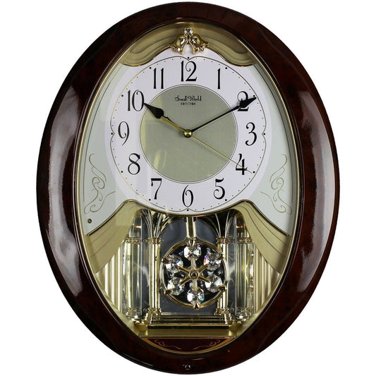 Rhythm Piano Finish Musical Clock - Crystals From Swarovski® - TickTockClocks