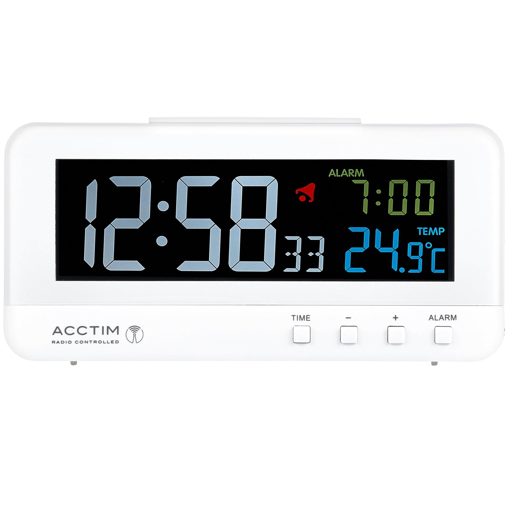Rialto Radio Controlled Digital Alarm Clock 14cm - TickTockClocks