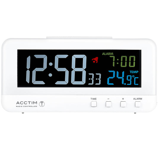 Rialto Radio Controlled Digital Alarm Clock 14cm - TickTockClocks