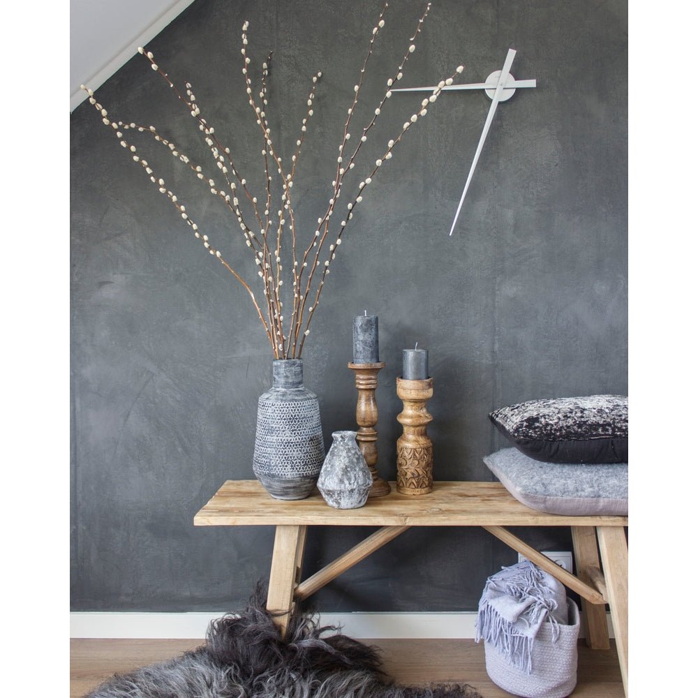 Silver Hands Wall Clock 85cm - TickTockClocks