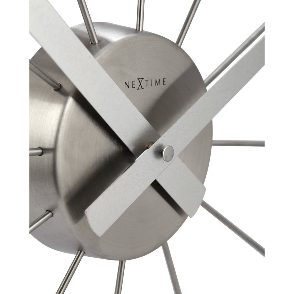 Silver PlugInn Wall Clock 58cm - TickTockClocks