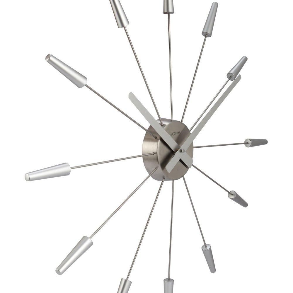 Silver PlugInn Wall Clock 58cm - TickTockClocks