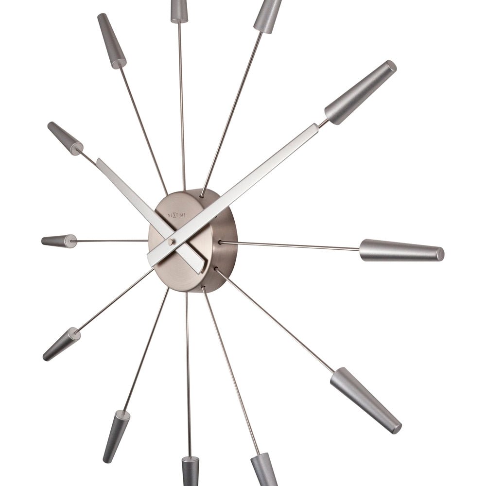Silver PlugInn Wall Clock 58cm - TickTockClocks