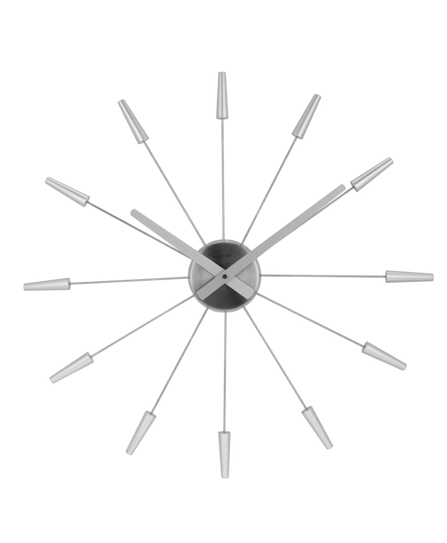 Silver PlugInn Wall Clock 58cm - TickTockClocks