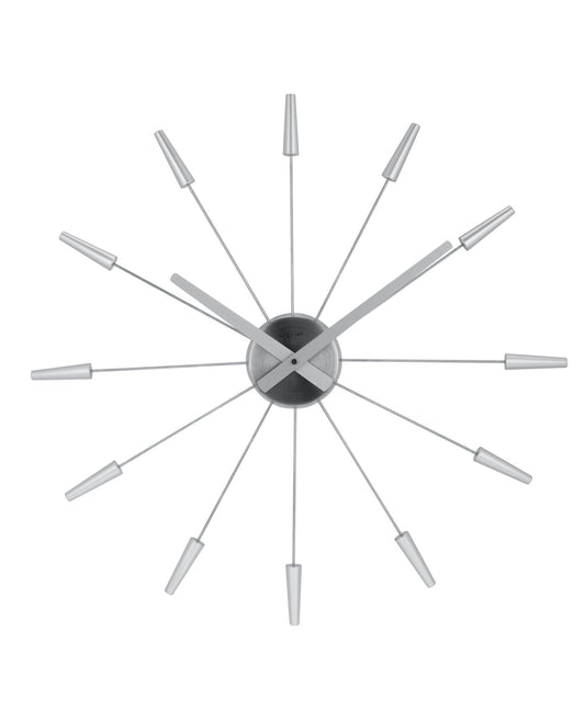 Silver PlugInn Wall Clock 58cm - TickTockClocks